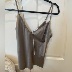 Satin silver Zara top